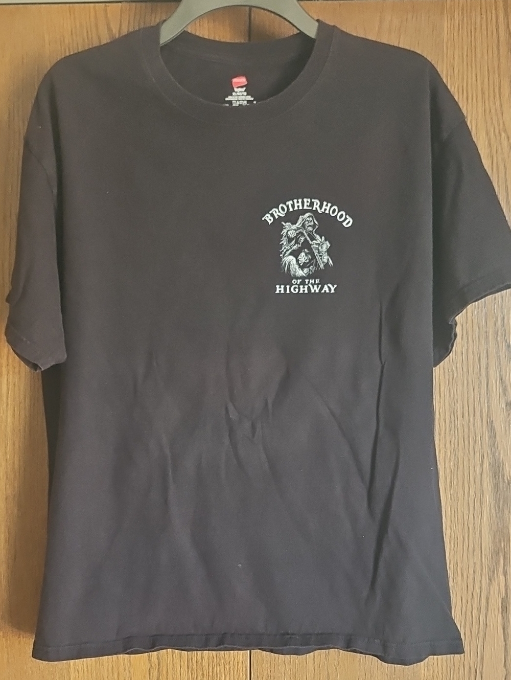 Hanes Black Brotherhood of the Highway Graphic Tee - Men's Short Sleeve